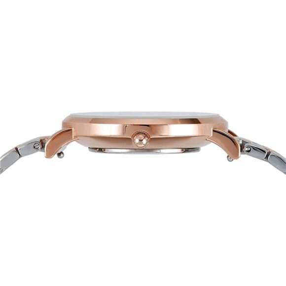 Silver and Rose Gold Womens Watch for Large Wrist, Two Tone main image 7